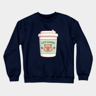 Cute Capybara Capyuccino Coffee Takeaway Cup Crewneck Sweatshirt